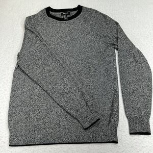 Forever 21 Men’s Size Small Heather Gray Black Long Sleeve Pullover Knit Sweater
